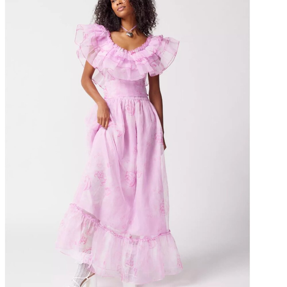 AMY JANE LONDON $459 loveshackfancy style organza whimsical aurora gown XS NWT
